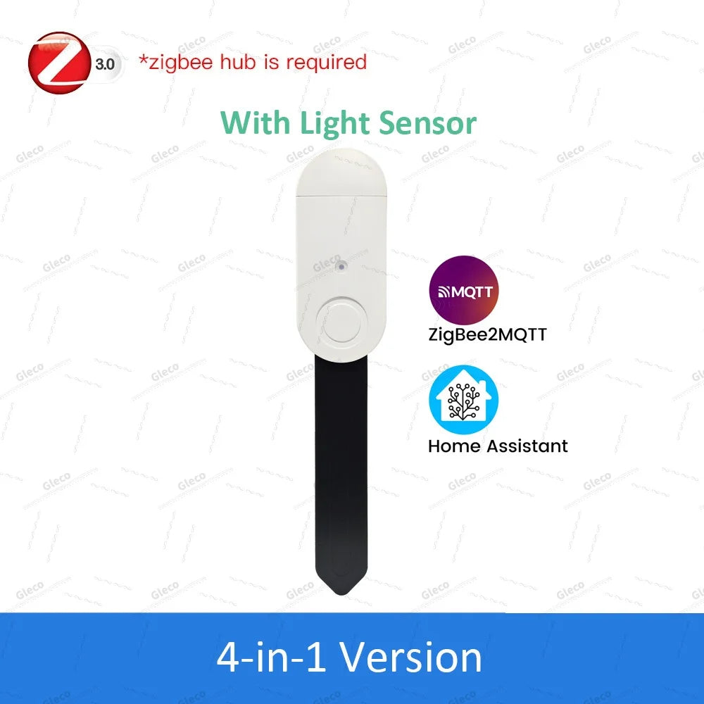 Zigbee Soil Moisture Sensor Meter Temperature Humidity Fertility Light Tester For Tuya Smart Life Z2M Home Assistant Automation