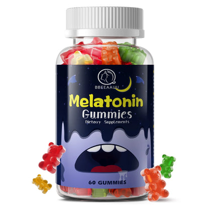 BBEEAAUU 10mg Melatonin Gummies Sleep Better Adjust time Difference Immunity Health Good Night Deep Sleep Good Mood
