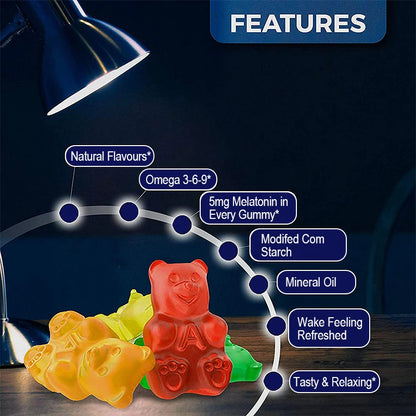BBEEAAUU 10mg Melatonin Gummies Sleep Better Adjust time Difference Immunity Health Good Night Deep Sleep Good Mood