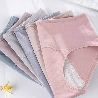 3PCS/set Women's menstrual briefs large flow postpartum water absorption leakproof briefs women's pure cotton menstrual briefs