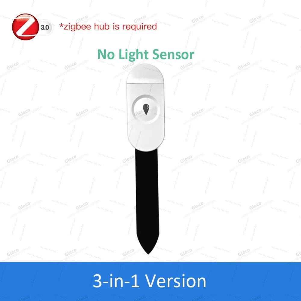 Zigbee Soil Moisture Sensor Meter Temperature Humidity Fertility Light Tester For Tuya Smart Life Z2M Home Assistant Automation